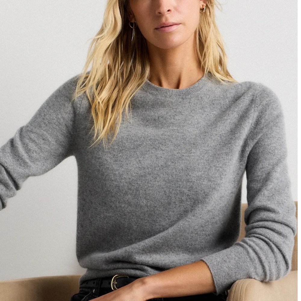 Quince Mongolian cashmere crew neck large sweater like new - Picture 2 of 7